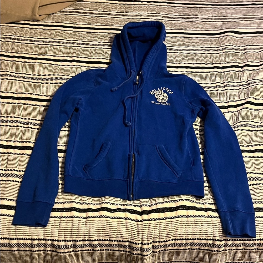 Hollister Royal Blue Zip-Up Hoodie